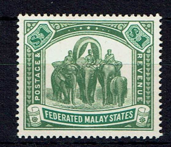 Image of Malaysia-Federated Malay States SG 48a LMM British Commonwealth Stamp